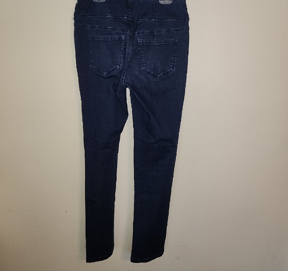 Classic Dark Blue Women's Skinny Jeans - Picture 2 of 8